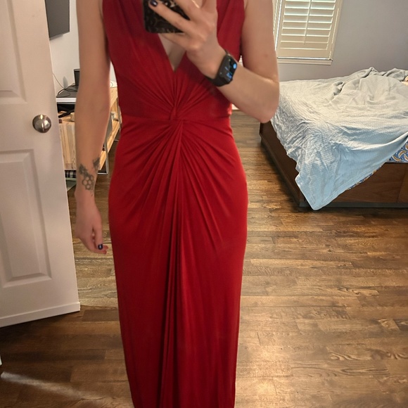 Vintage Red Maxi Ballgown - Picture 2 of 3